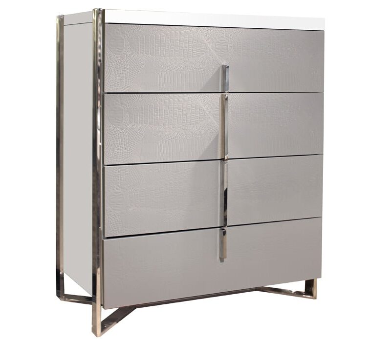 MARTELLI White Gray Lacquer Chest