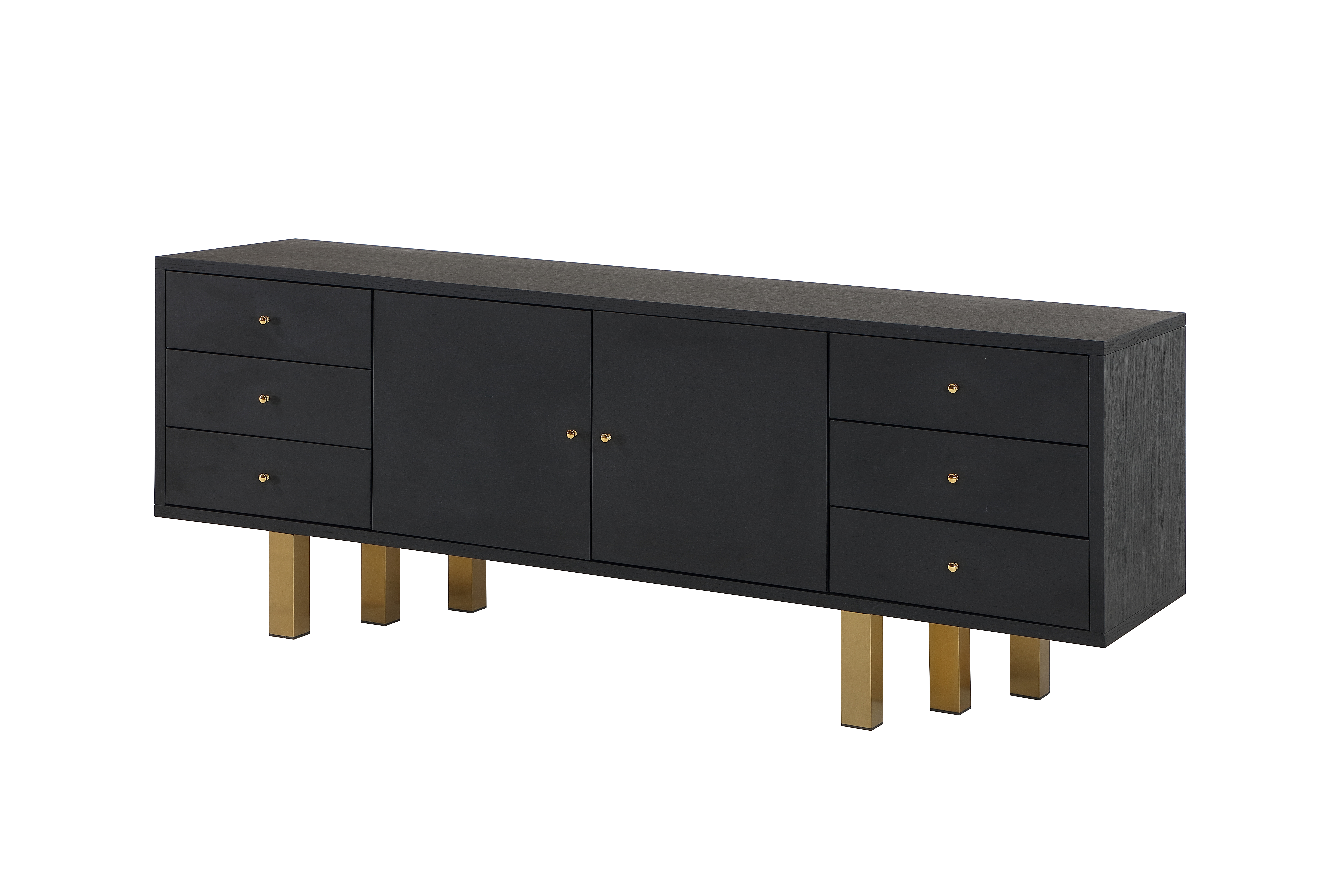 Bravo Matte Black Matte Gold Buffet
