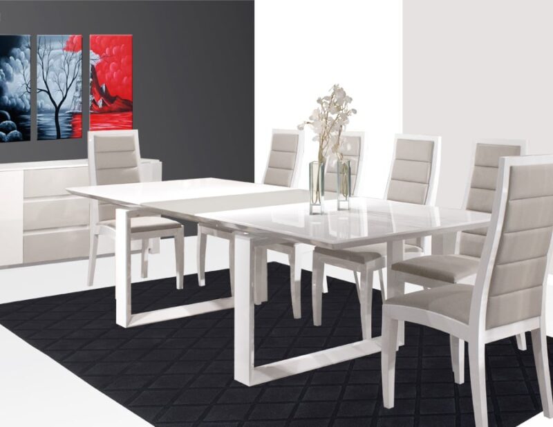 NATALIA WHITE DINING TABLE