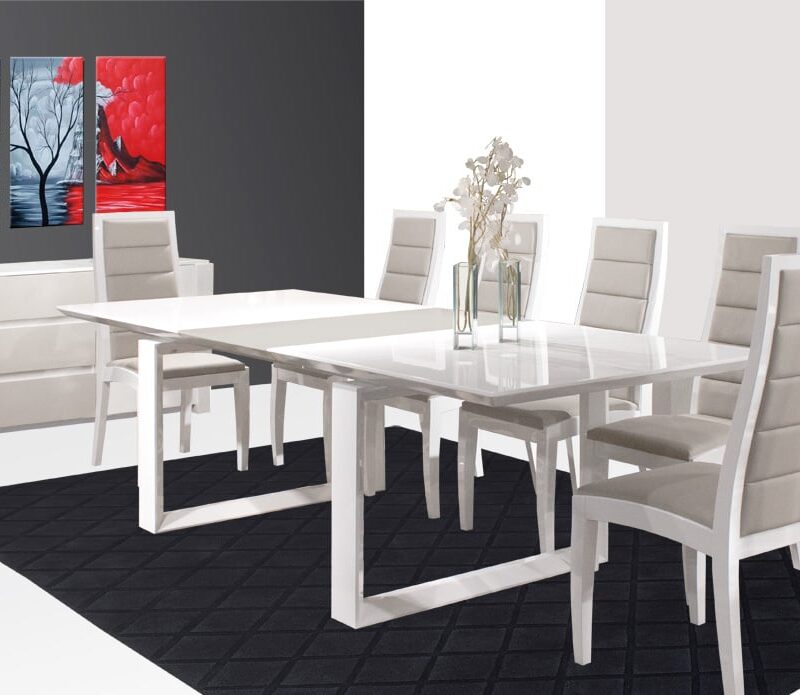 NATALIA WHITE DINING TABLE