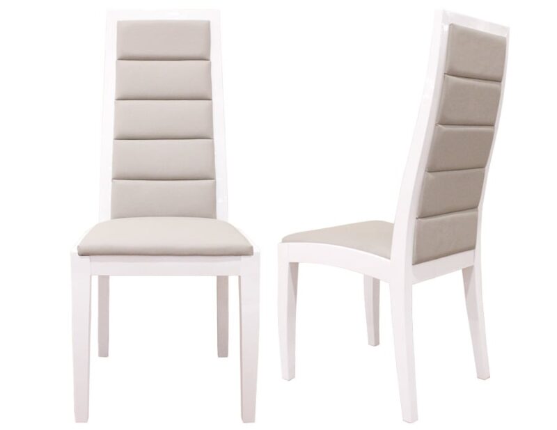 VENUS WHITE LAQUER DINING CHAIR