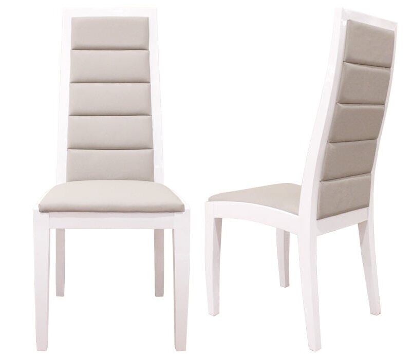 VENUS WHITE LAQUER DINING CHAIR
