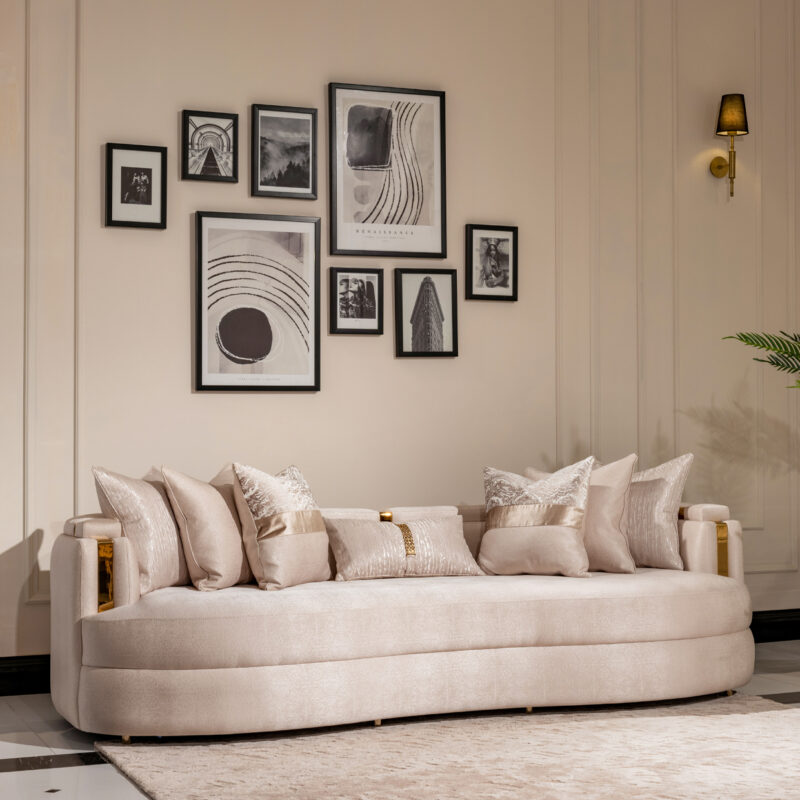 Carmela Gold Mansion Sofa