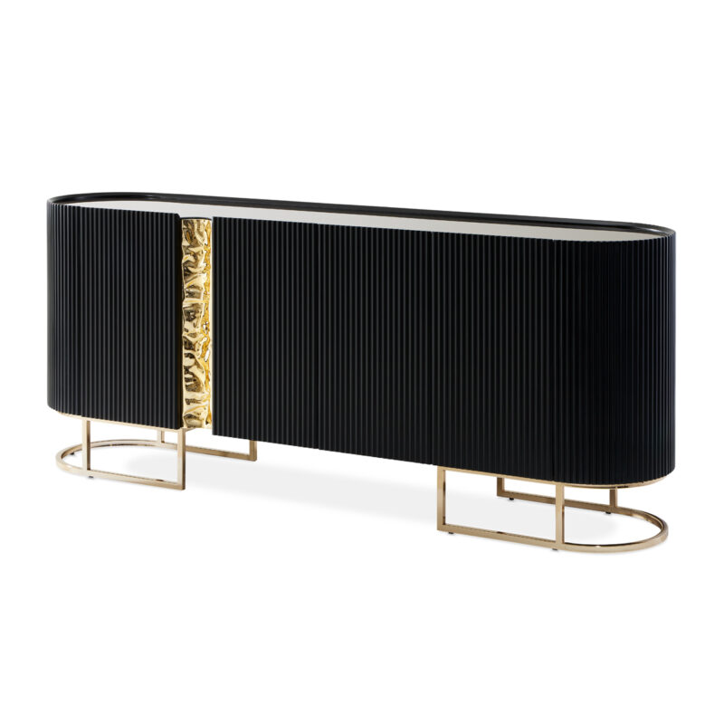 Lisbon Console Table Silken Matte Black