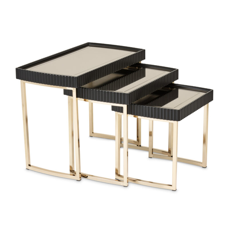Lisbon Nesting Tables Silken Matte Black - Image 2