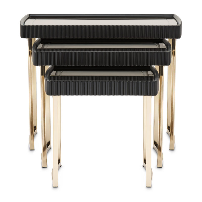 Lisbon Nesting Tables Silken Matte Black - Image 3