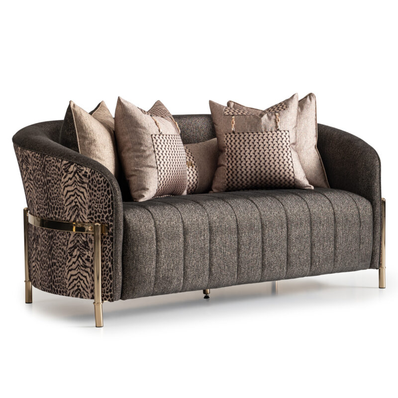 Lisbon Loveseat Onyx Gold - Image 6