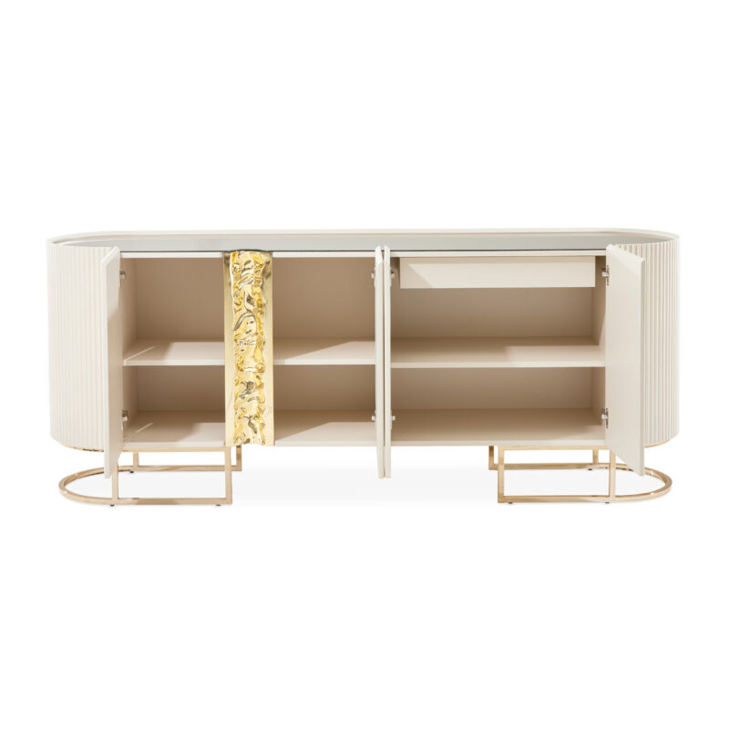 Lisbon Console Table Silken Matte Cream - Image 3