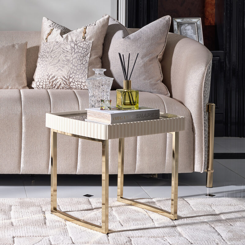 Lisbon Side Table Silken Matte Cream