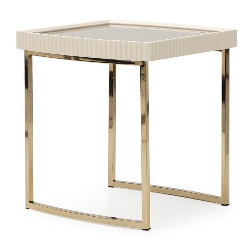 Lisbon Side Table Silken Matte Cream - Image 3