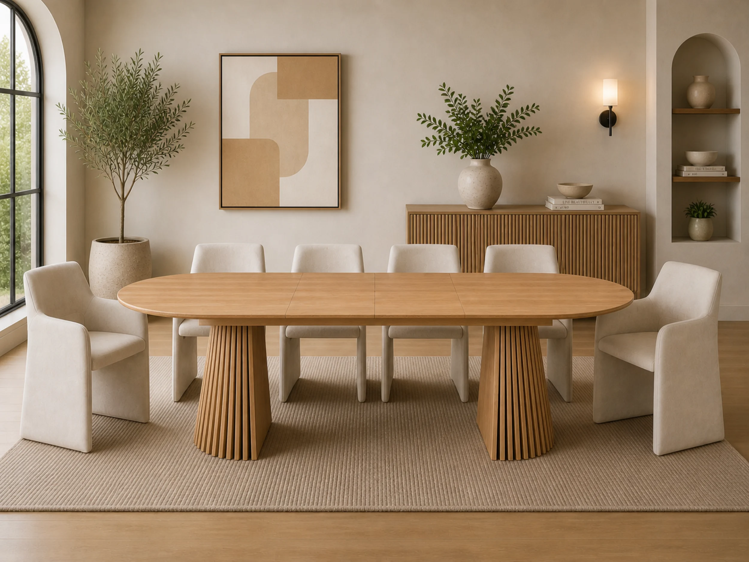 Mila Oak Butterfly Leaf Dining Table. - Image 2