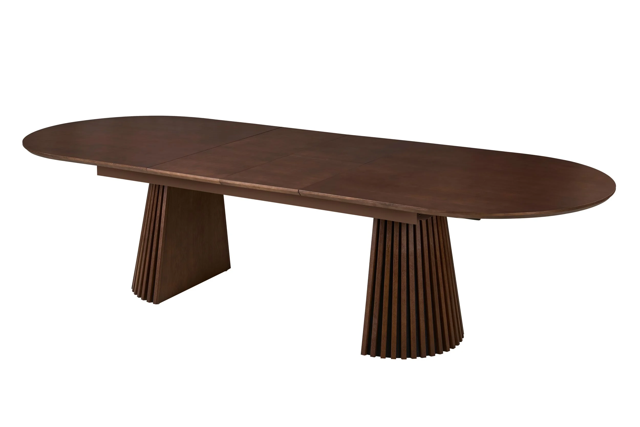 Mila Walnut Butterfly Leaf Dining Table. - Image 5