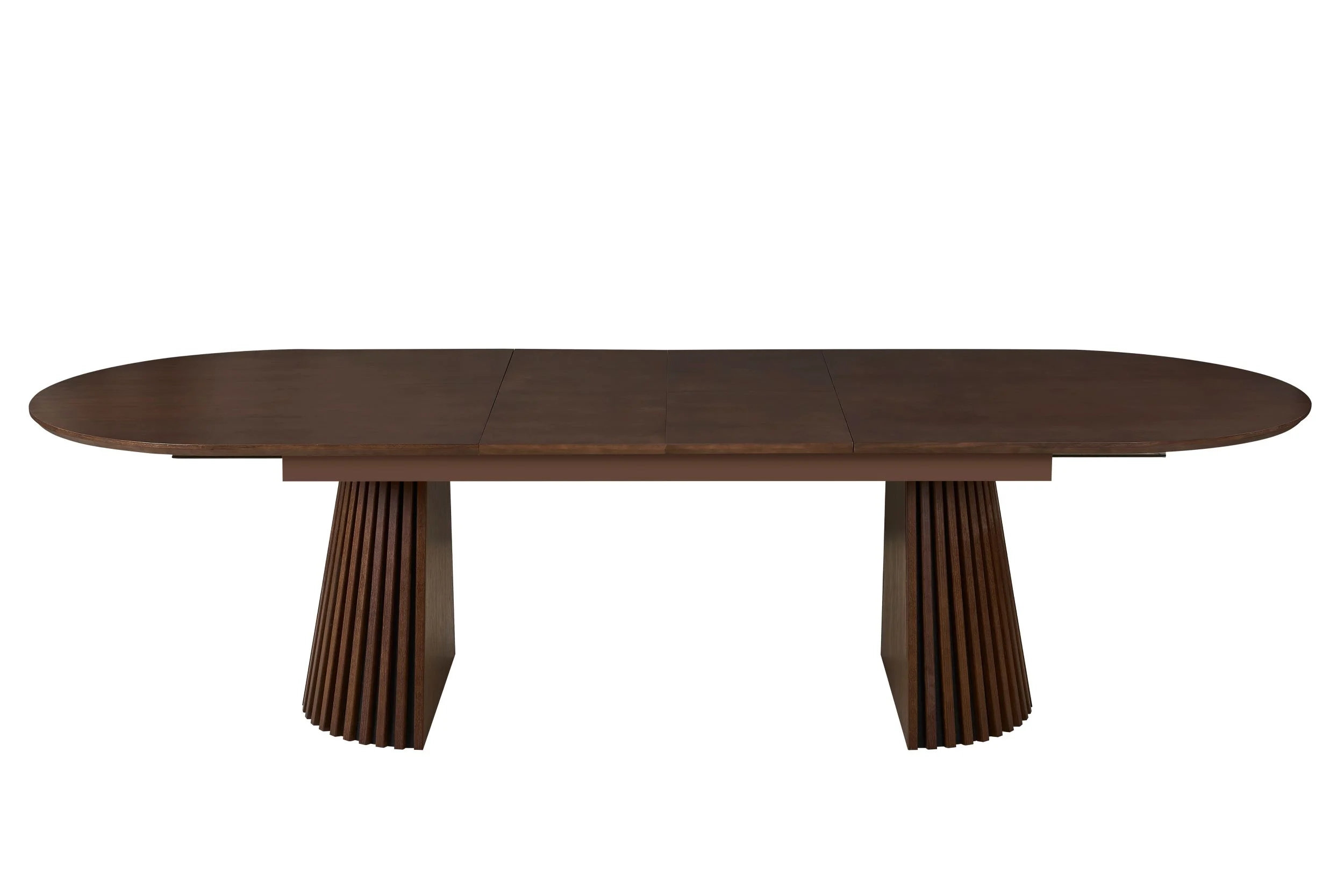 Mila Walnut Butterfly Leaf Dining Table. - Image 6