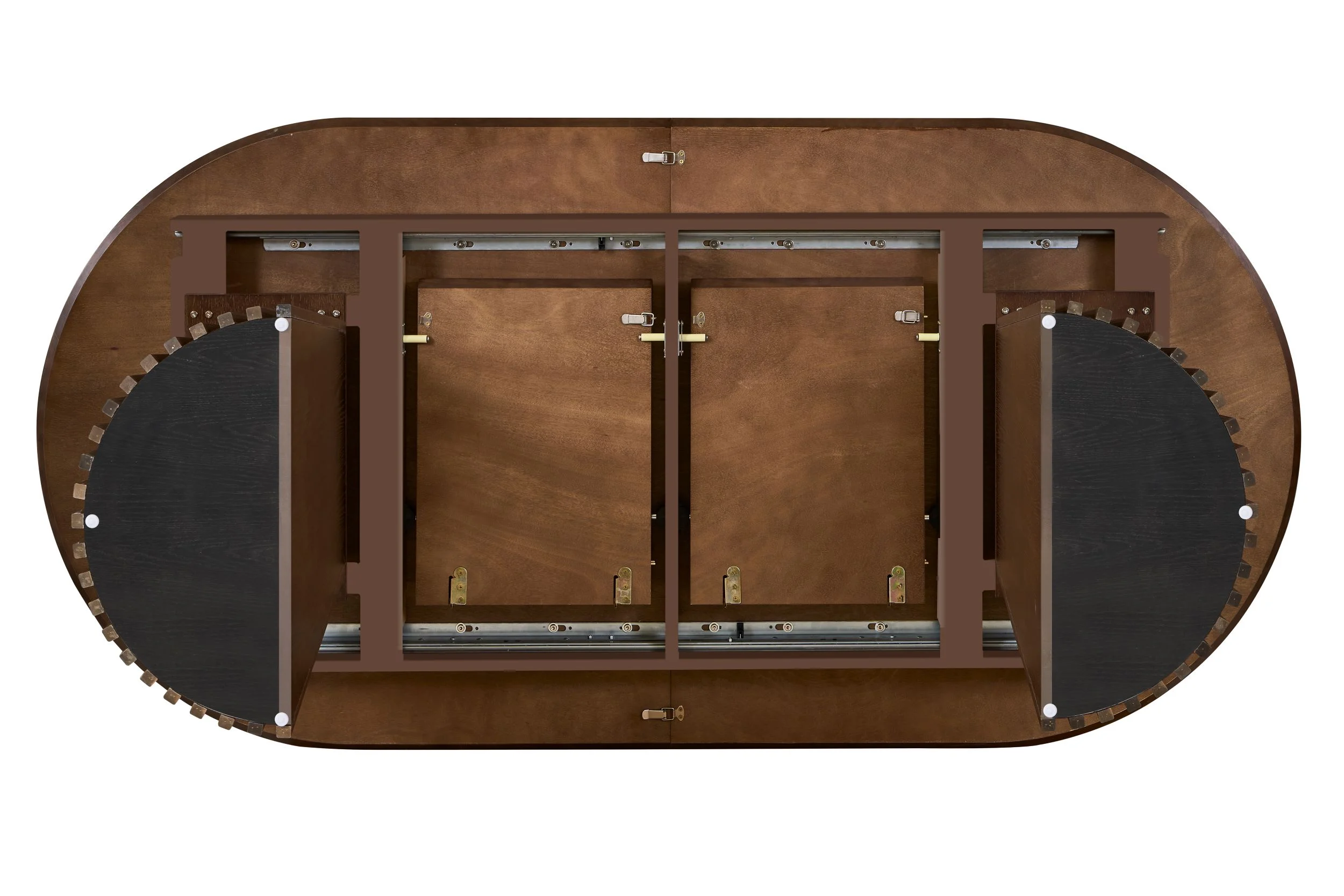 Mila Walnut Butterfly Leaf Dining Table. - Image 7