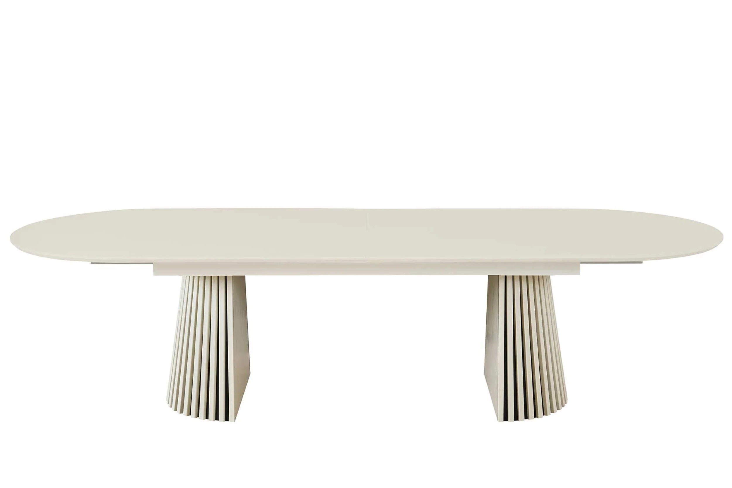 Mila Off-White Butterfly Leaf Dining Table - Image 2