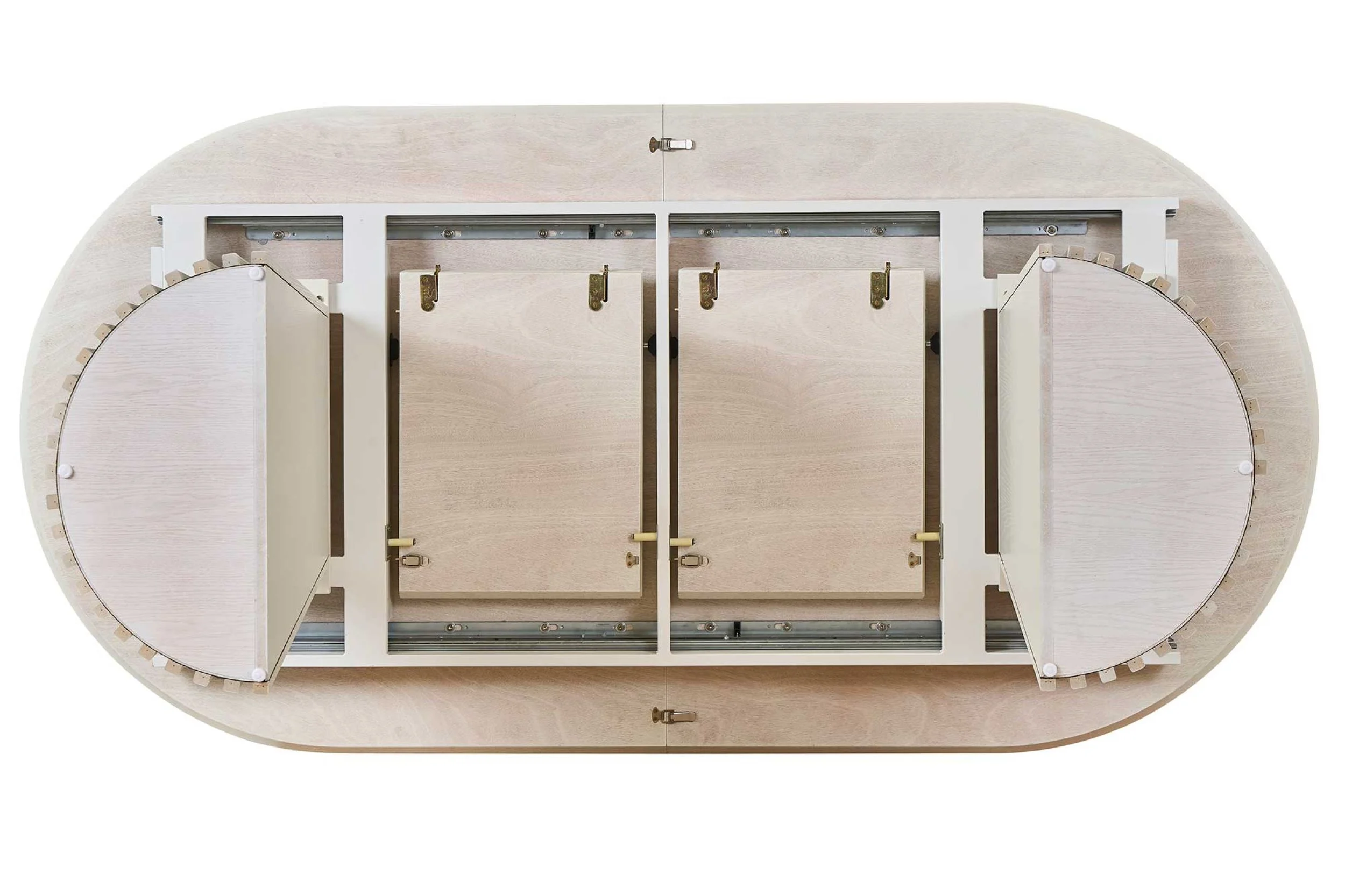 Mila Off-White Butterfly Leaf Dining Table - Image 5