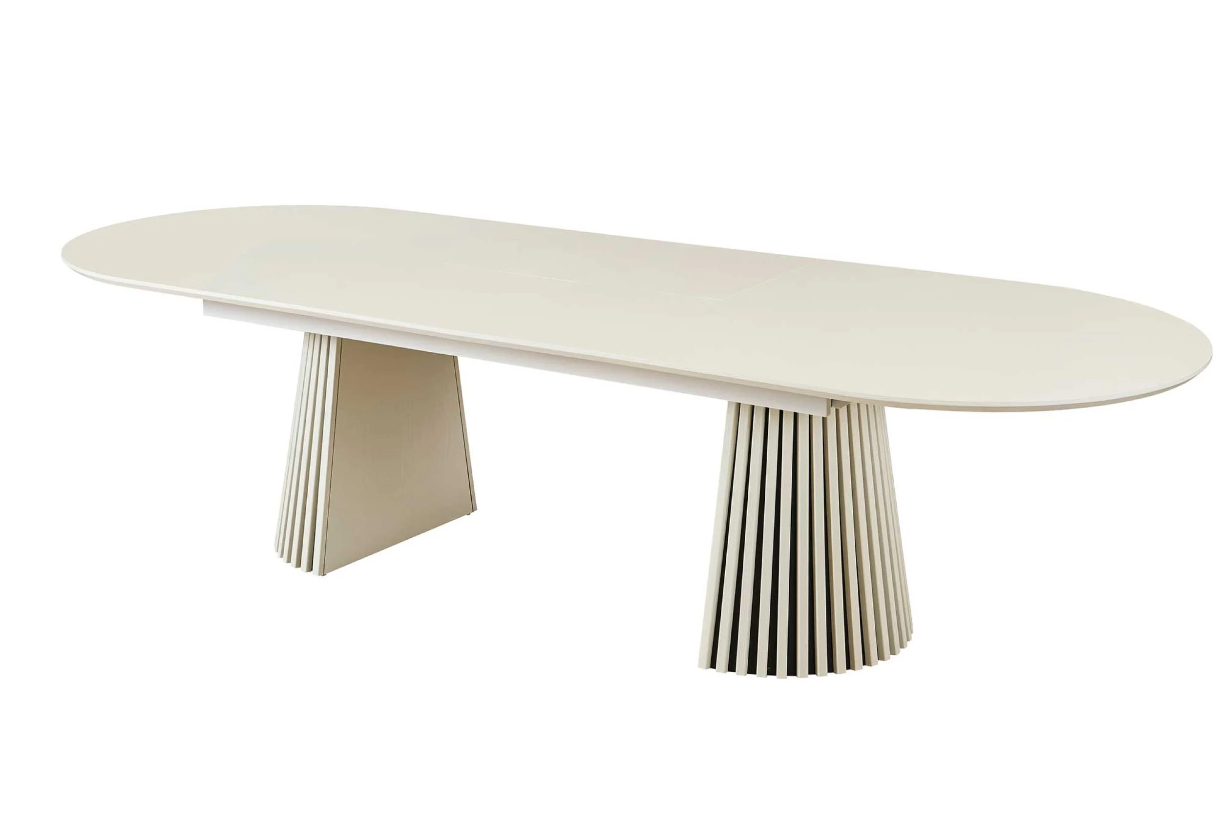 Mila Off-White Butterfly Leaf Dining Table - Image 9