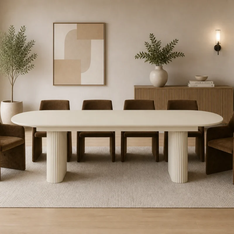 Nikki Off-White Butterfly Leaf Dining Table